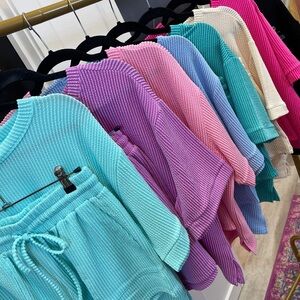 Zenana Outfitters Purple Striped Top